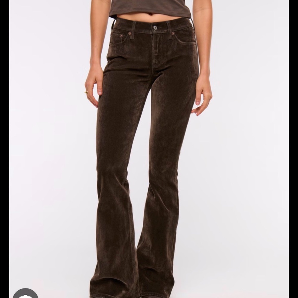 Abercrombie & Fitch Brown Bootcut Velvet Jeans